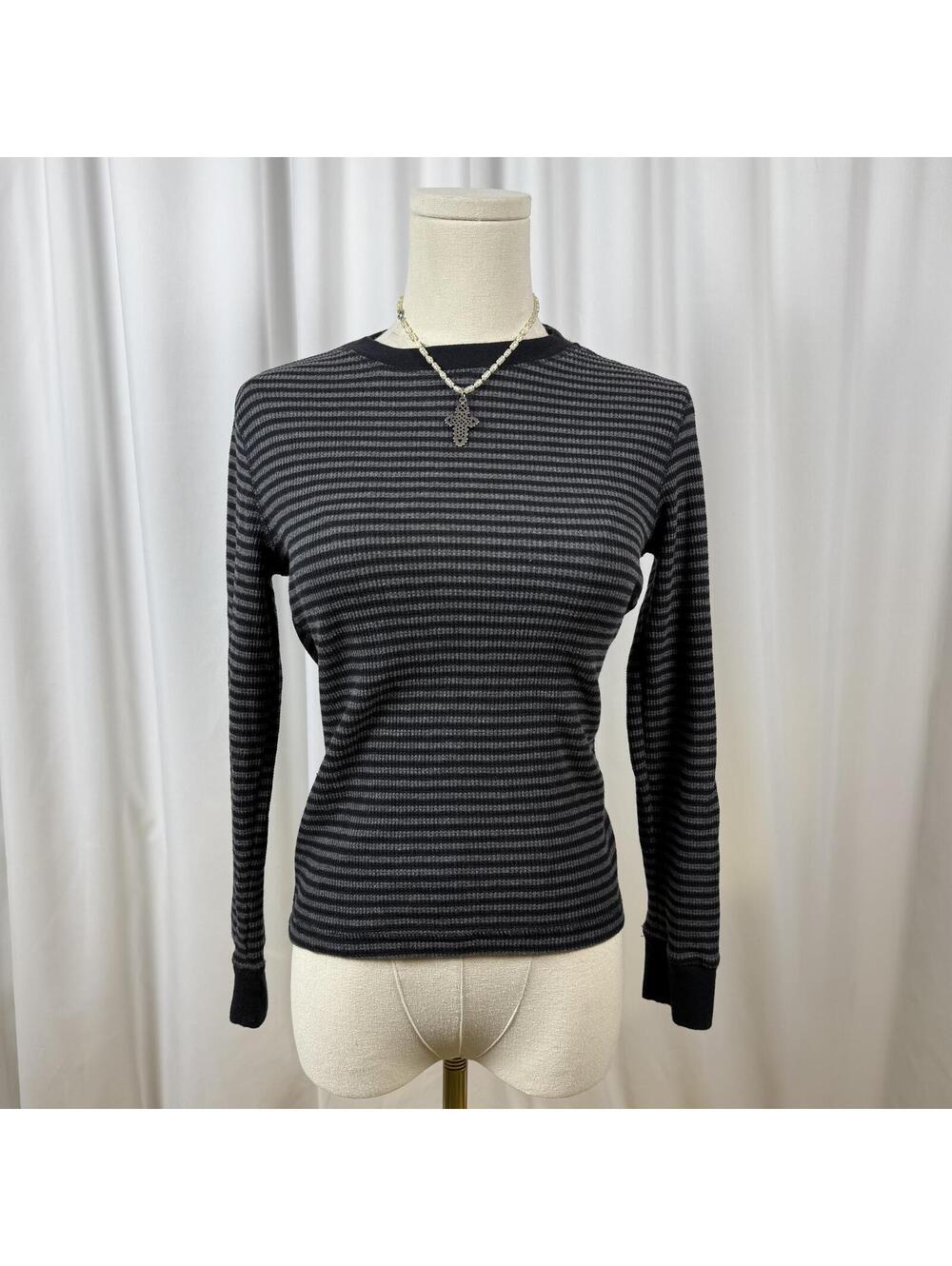 Grey and Black striped long sleeve
